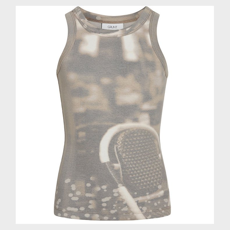 Grunt Top - GrFrille - Brun m. Print