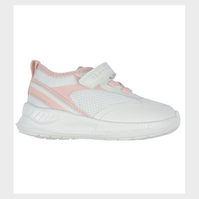 Tommy Hilfiger Sko - Lace Up/Velcro Sneaker - Off White/Pink