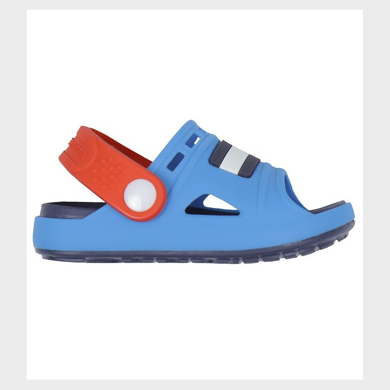 Tommy Hilfiger Sandaler - Comfy - Sky Blue/Red