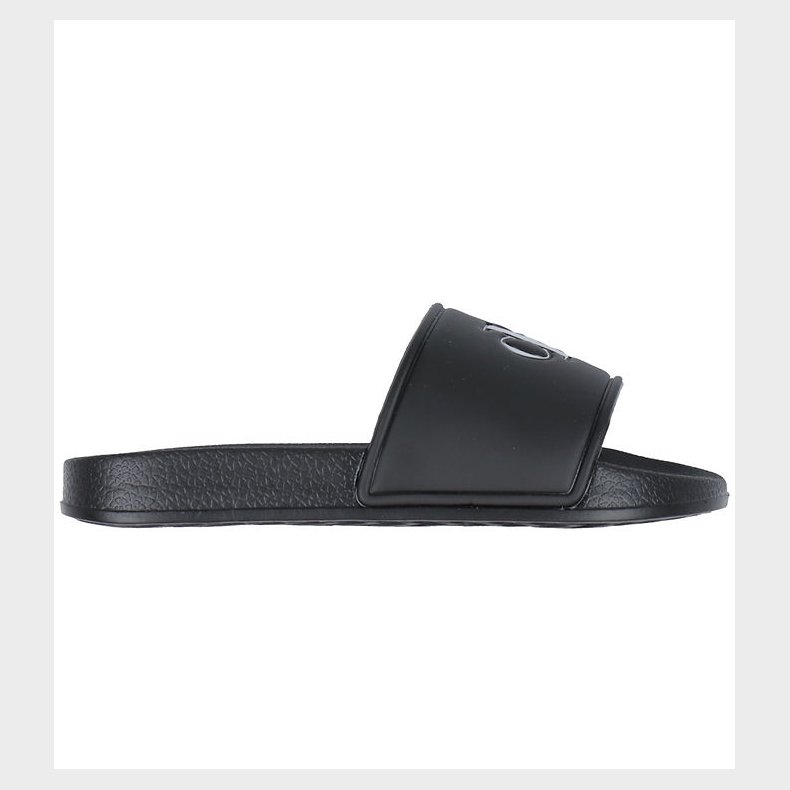 Calvin Klein Badesandaler - Logo Print Pool Slide - Sort