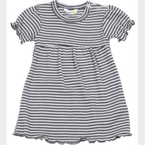 Joha Kjole - Rib - Uld/Silke - Mrkegr