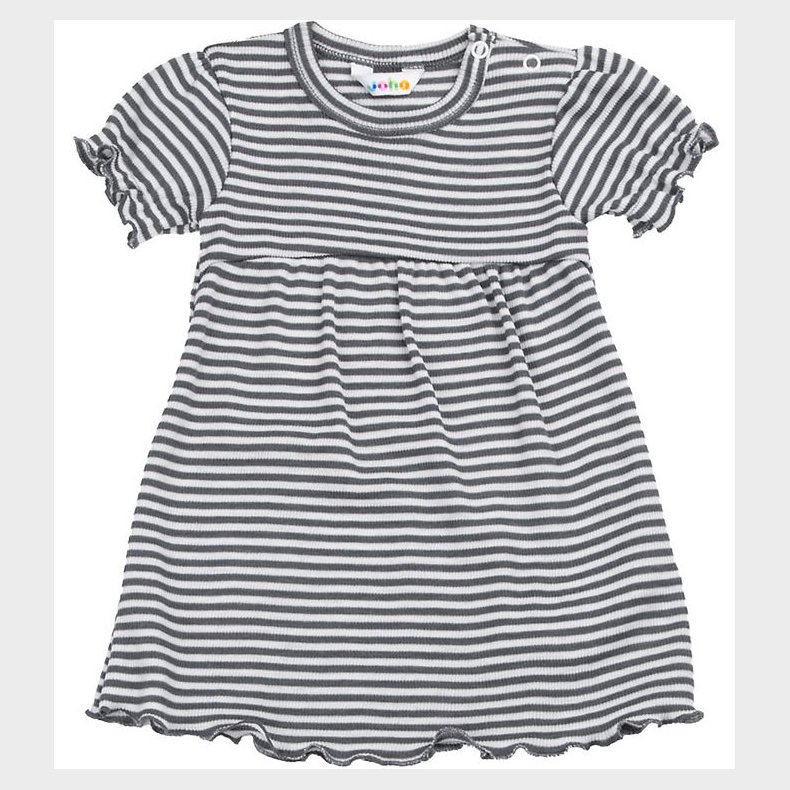 Joha Kjole - Rib - Uld/Silke - Mrkegr