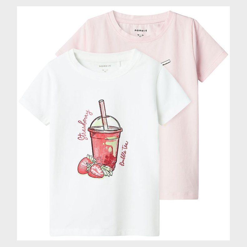 Name It T-shirt - NmfFoji - Ballerina/Bright White