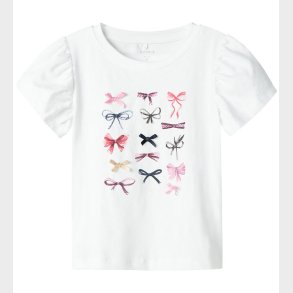 Name It T-shirt - NmfFilly - Bright White m. Sl�jfer