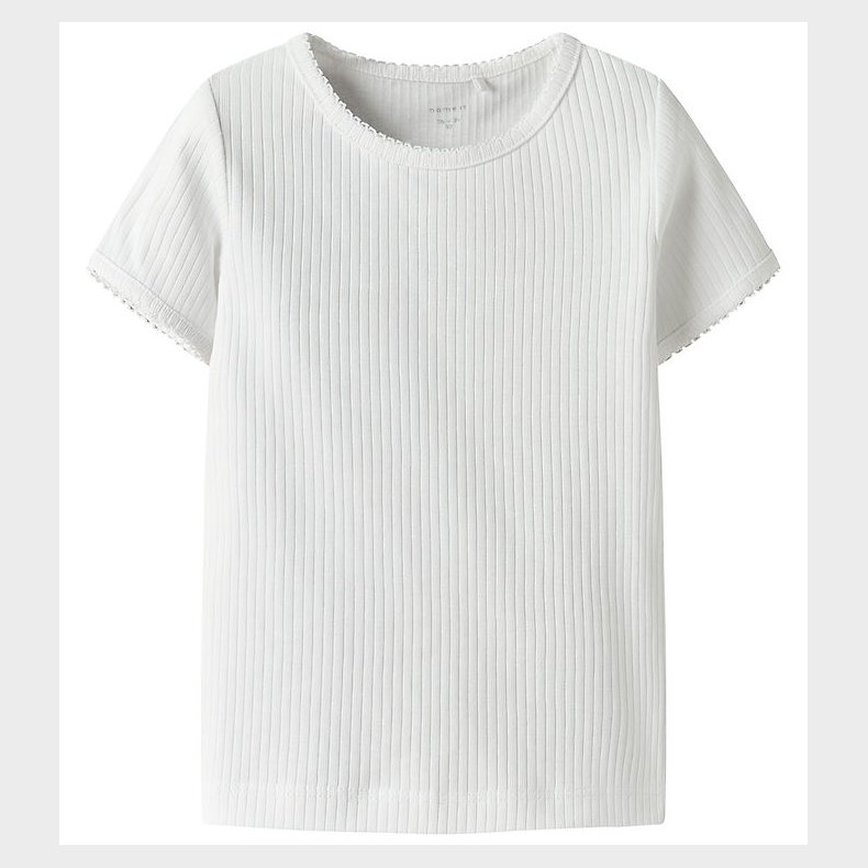 Name It T-shirt - Rib - NmfFikatie - Lucent White