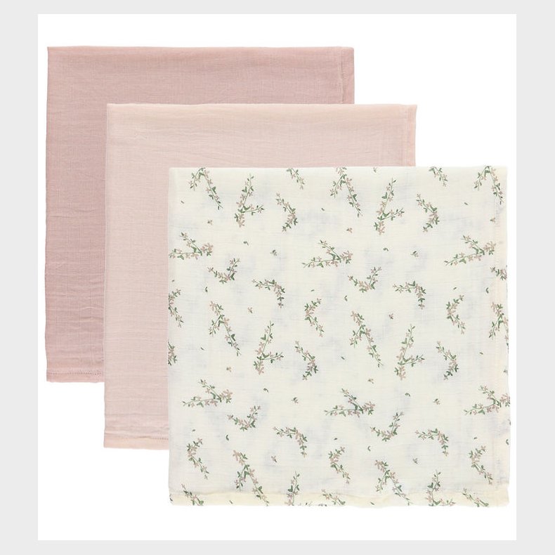 Sebra Stofbleer - 3-Pak - 75x75 cm - Rose