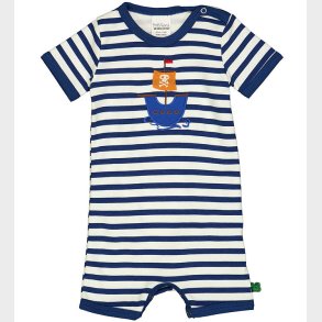 Freds World Sommerdragt - Stripe applique - Almond/ Navy