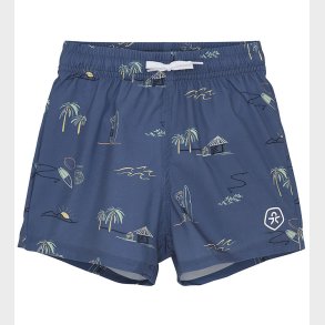 Color Kids Badeshorts - AOP - Vintage Indigo