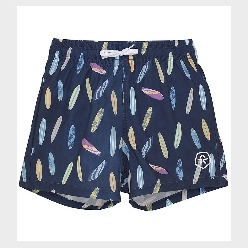 Color Kids Badeshorts - AOP - Dress Blues