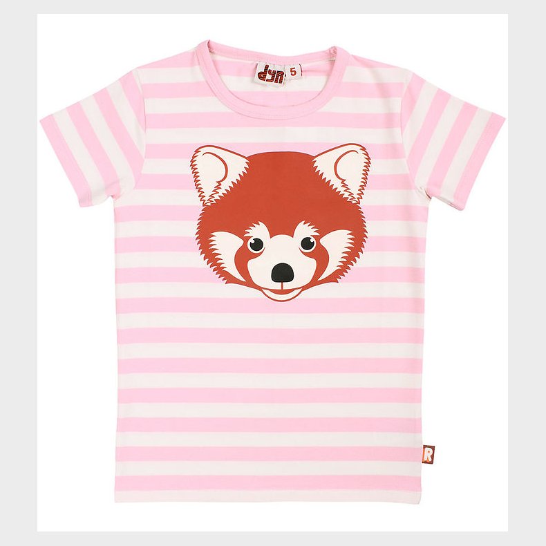 DYR T-shirt - DyrGrowl - Pastel Pink/Chalk Roed Panda