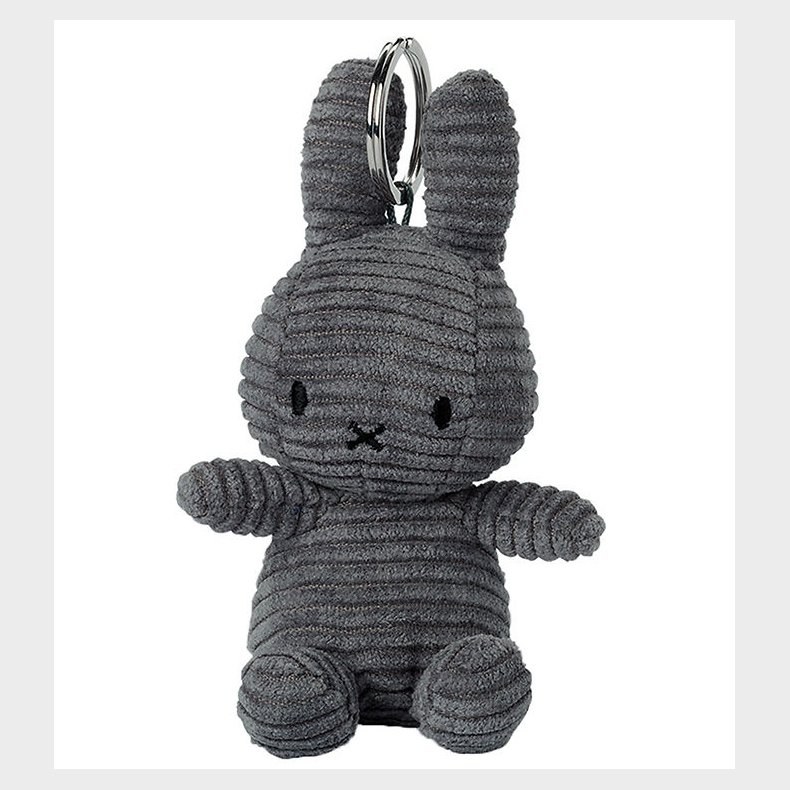 Bon Ton Toys N�glering - 12 cm - Miffy ECO Corduroy - Grey