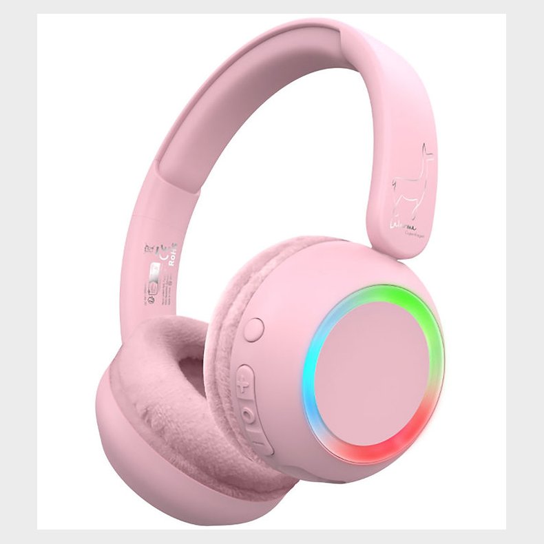 Lalarma H�retelefoner m. Lys - Tr�dl�s - 85db - Rose