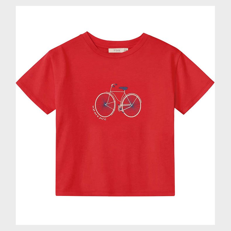 Fliink T-shirt - Sommer Bike - Pompeian Red