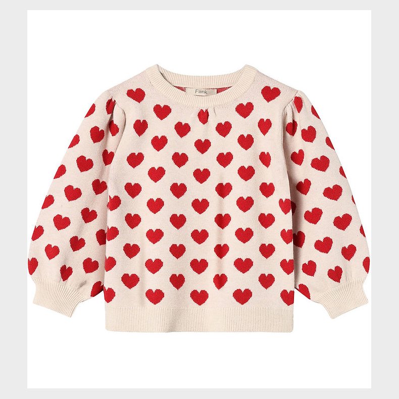 Fliink Bluse - Strik - Alon - Pompeian Red/Sandshell