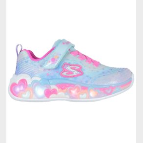 Skechers Sko m. Lys - Eternal Heart Lights - Lysebl/Multi