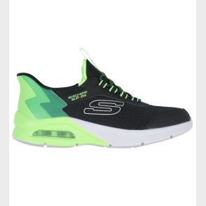 Skechers Sko - Microspec Max Brisk-Stripe - Sort/Lime