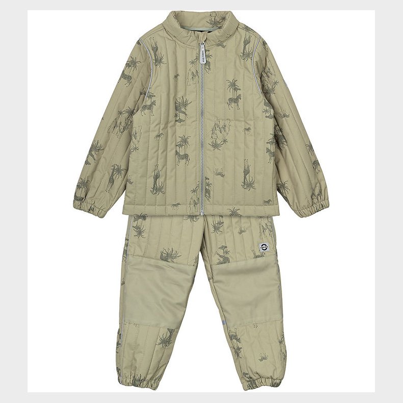 Mikk-Line Termotj - Gray Green m. Print