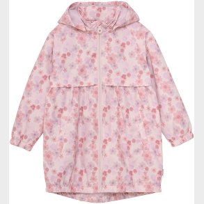Minymo Regnjakke - PE - Peach Whip m. Blomster