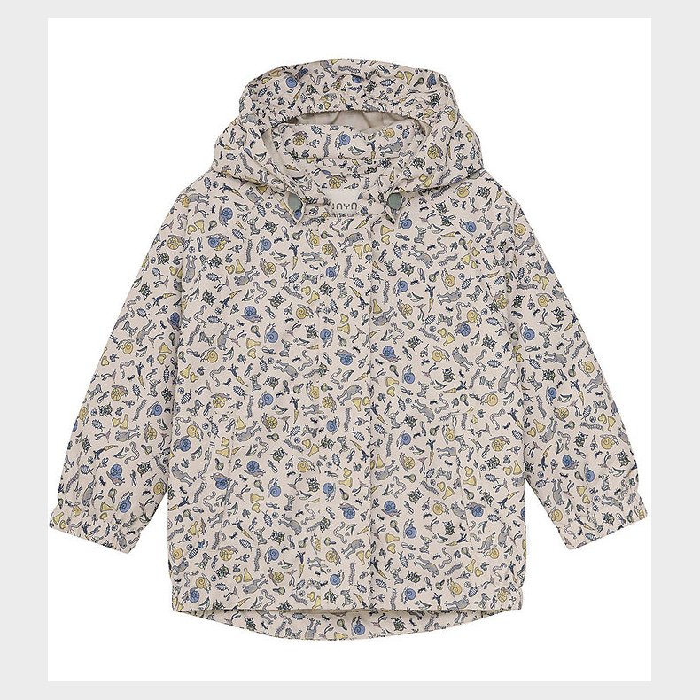 Minymo Regnjakke - PE - Timber Wolf m. Print