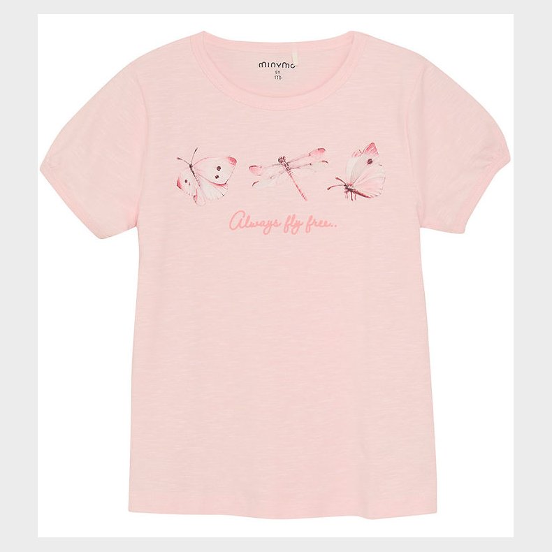 Minymo T-shirt - Rosen Quartz m. Print