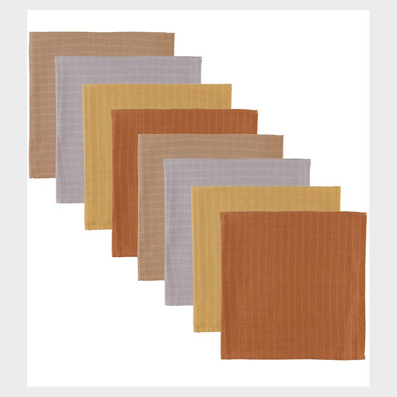 Cam Cam Stofbleer - 70x70 cm - 8-pak - Earth Mix