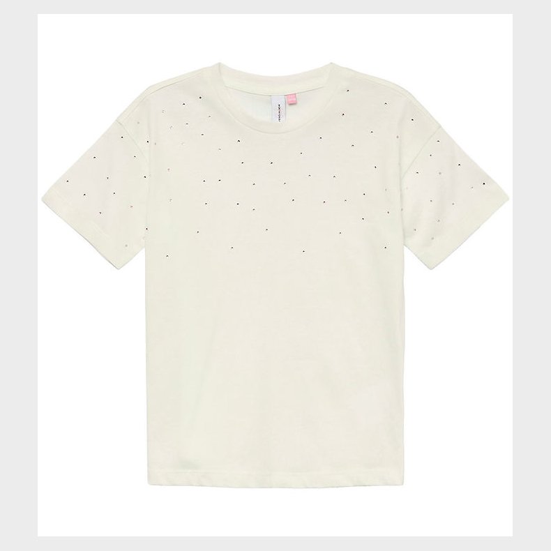 Vero Moda Girl T-shirt - VmSparkly - Snow White/Rhinestones