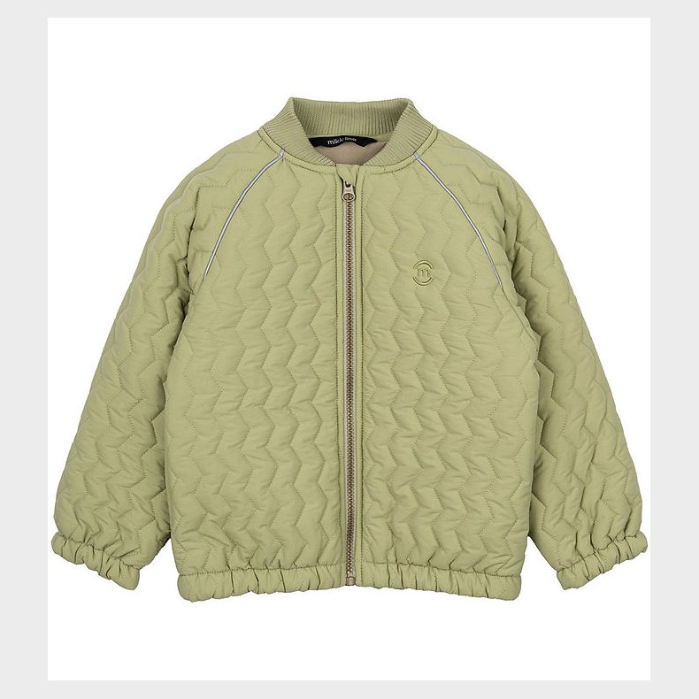 Mikk-Line Bomberjakke - Gray Green m. Drage