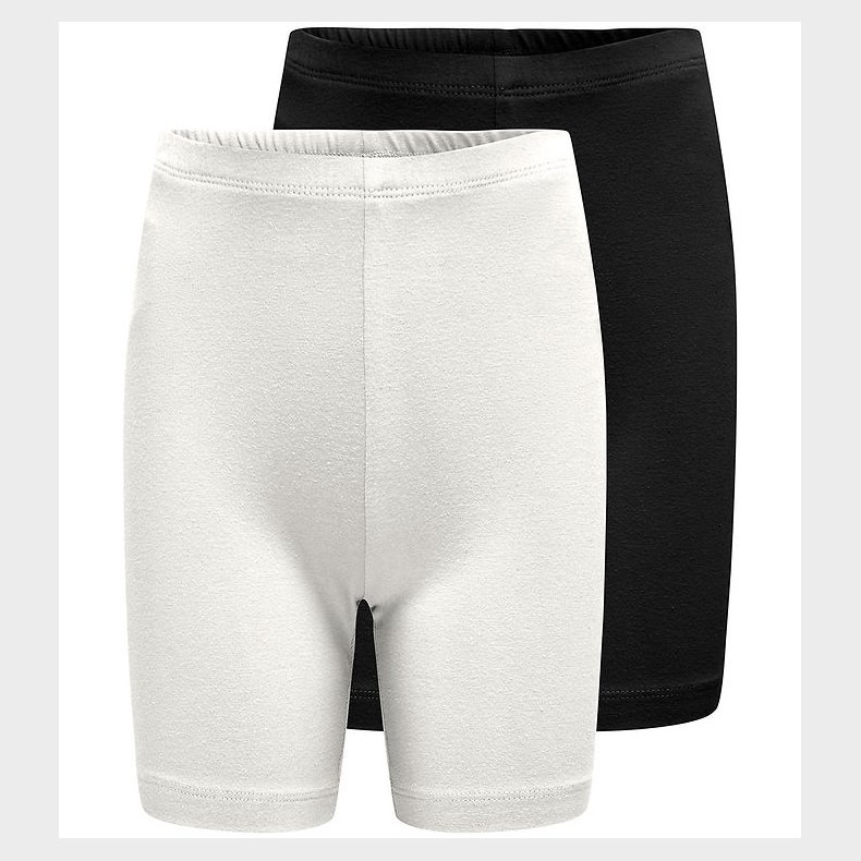 Kids Only Cykelshorts - 2-Pak - KogLove - Cloud Dancer/Black