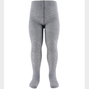 GoBabuGo Skridsikre Str�mpebukser - Bambus - Grey Melange