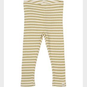 Petit Piao Leggings - Rib - Modal - Khaki/Dark Off White