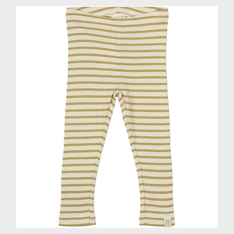 Petit Piao Leggings - Rib - Modal - Khaki/Dark Off White
