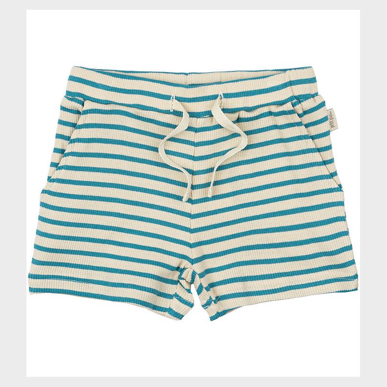 Petit Piao Shorts - Rib - Modal - Turquise/Dark Off White
