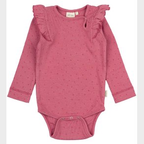 Petit Piao Body l/ - Rib - Modal - Frill - Light Berry
