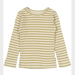Petit Piao Bluse - Rib - Modal - Khaki/Dark Off White
