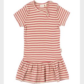 Petit Piao Kjole - Rib - Modal - Light Berry/Dark Off White
