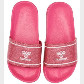 Hummel Badesandal - Pool Slide Glitter Jr - Raspberry