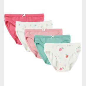 Petit Bateau Trusser - 5-pak - Rosa/Hvid/Grn