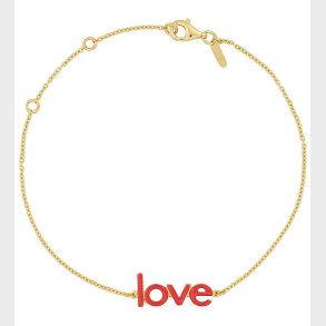 Design Letters Armbnd - Keywords Chain - 18k Guldbelagt - Coral