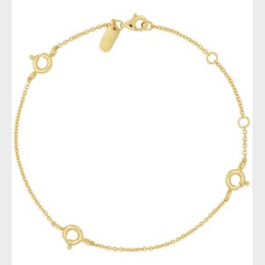 Design Letters Armbnd - Ruth Anchor Charm Lock - 18k Guldbelagt