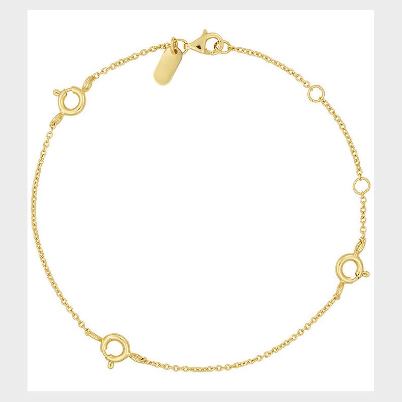 Design Letters Armbnd - Ruth Anchor Charm Lock - 18k Guldbelagt