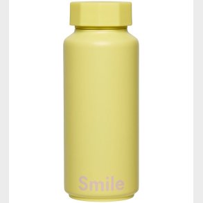 Design Letters Termoflaske - 500 ml - Smile - Gul