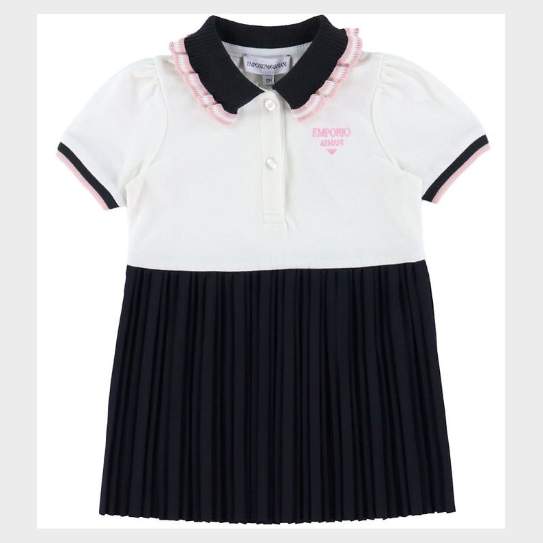 Emporio Armani Kjole - Off White/Navy