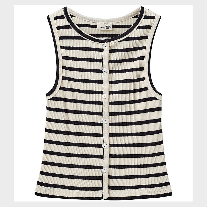 Sofie Schnoor Top - Rib - Tamiliasy - Black Striped