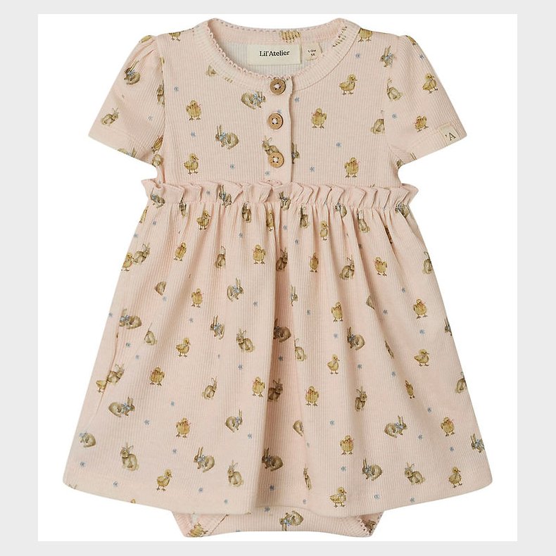 Lil Atelier Kjolebody k/ - Rib - NBfLavo - Morganite