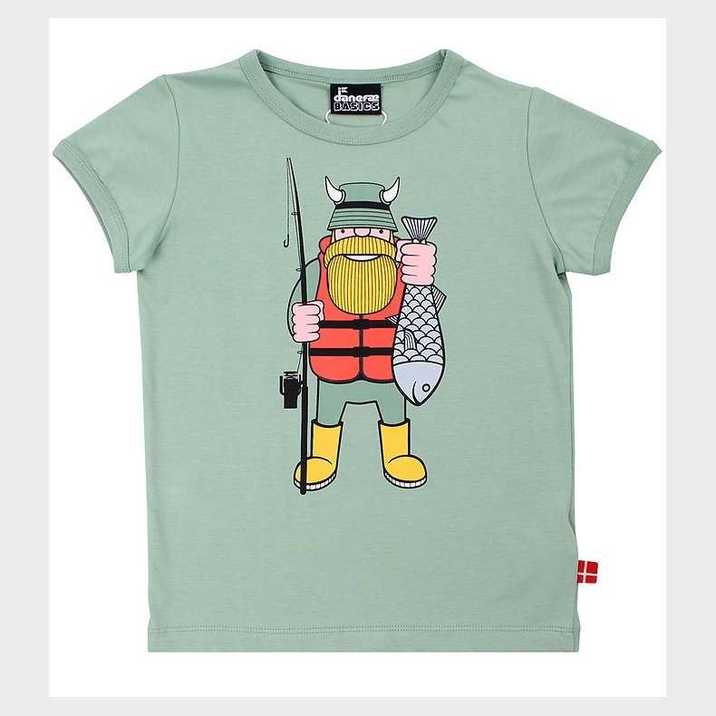 Danef T-shirt - Danebasic - Herb Green Fisk Din Ven