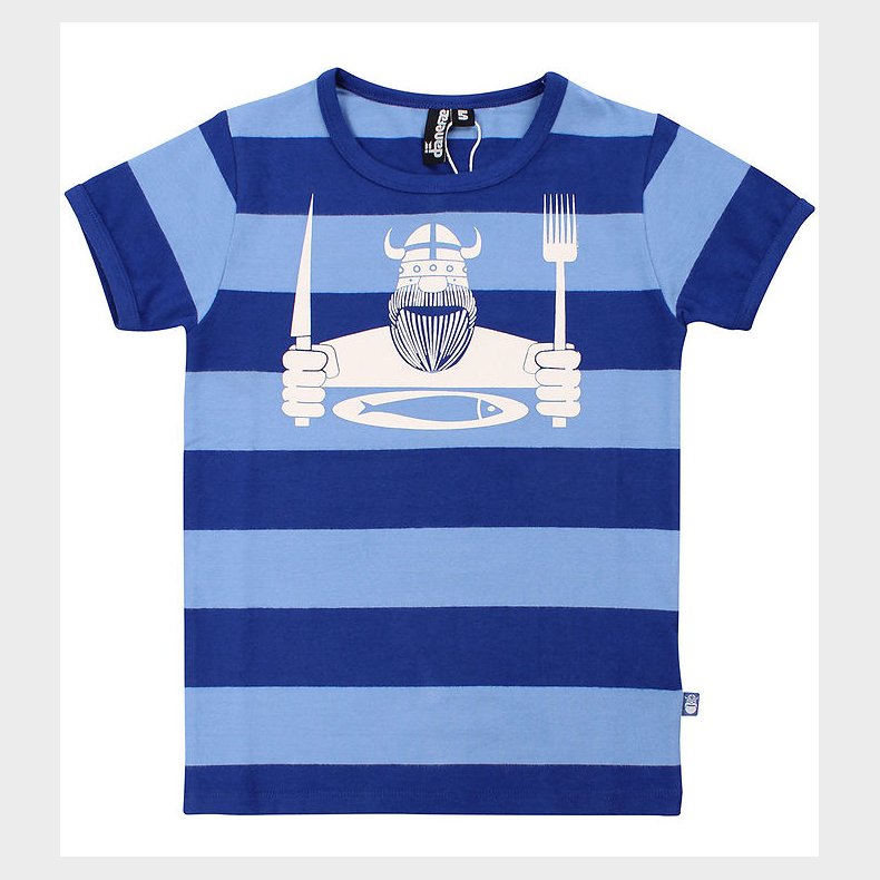 Danef T-shirt - Danesigurd - Skipper Blue/Waterblue Eating