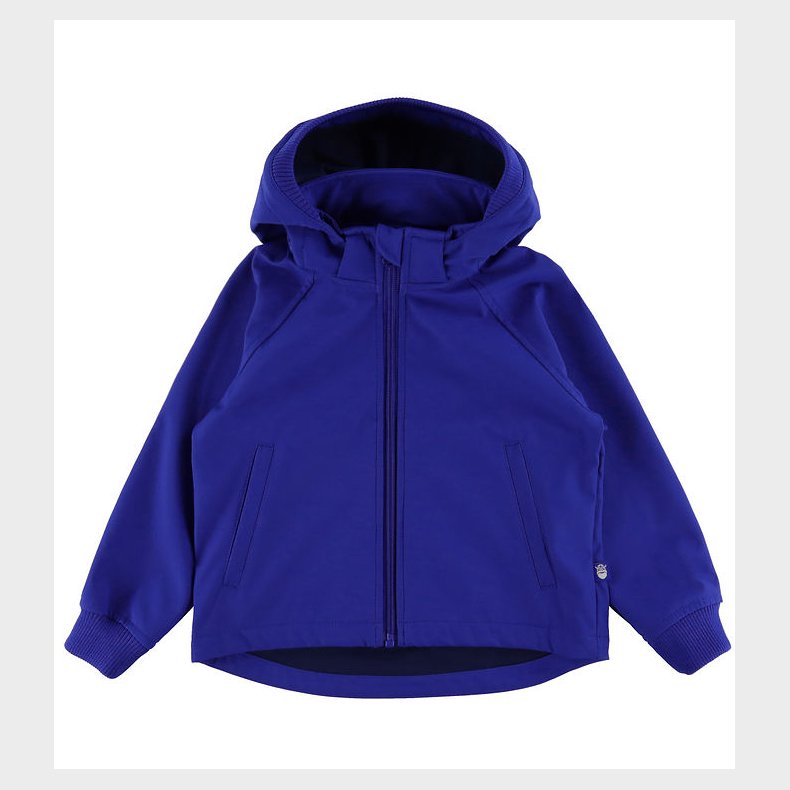 Danef Softshelljakke m. Fleece - DanEmil Brushed - Deep Blue/Re
