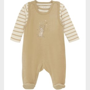 Fixoni Sparkedragt m. Body l/ - Velour - Sesame
