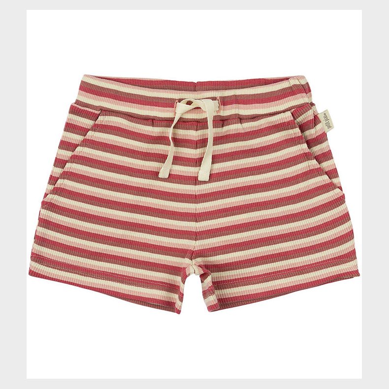 Petit Piao Shorts - Rib - Modal - Light Berry Multi Stripe