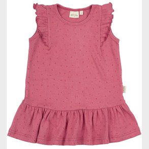 Petit Piao Kjole - Rib - Modal- Frill Dot - Light Berry